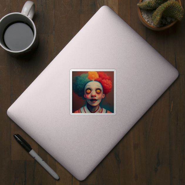 Clown Face Weird Halloween - best selling by bayamba